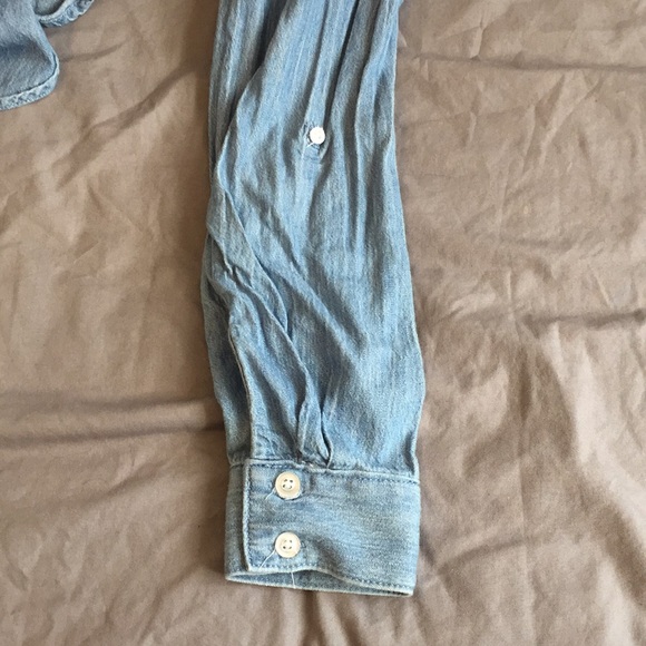 Candie’s - Denim Lace Long Sleeve Adjustable Shirt - Picture 5 of 10